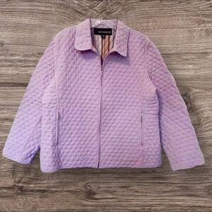 WEATHERPROOF Lilac Quilted Zip Jacket – Size XL